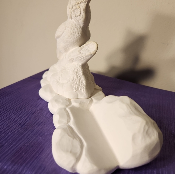 Vintage Cramer 1980 You Paint Ceramic Bisque Owl Business Card Holder - Picture 8 of 11